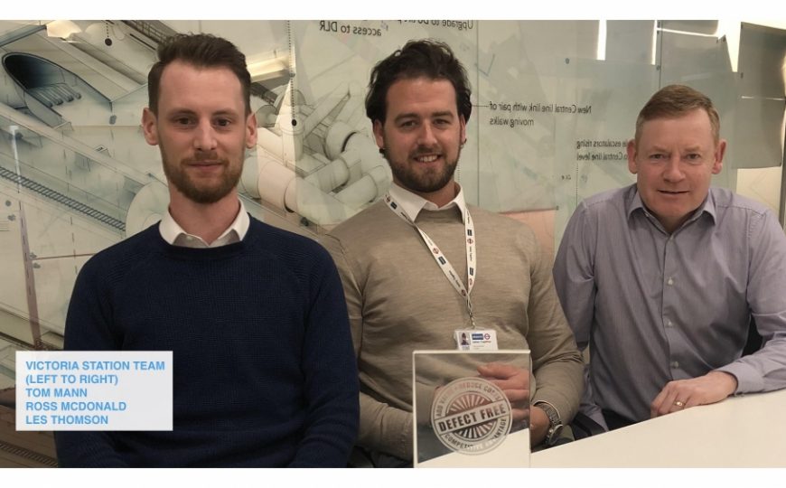 1165Our Victoria Station Upgrade team wins Taylor Woodrow ‘Defect Free’ Award